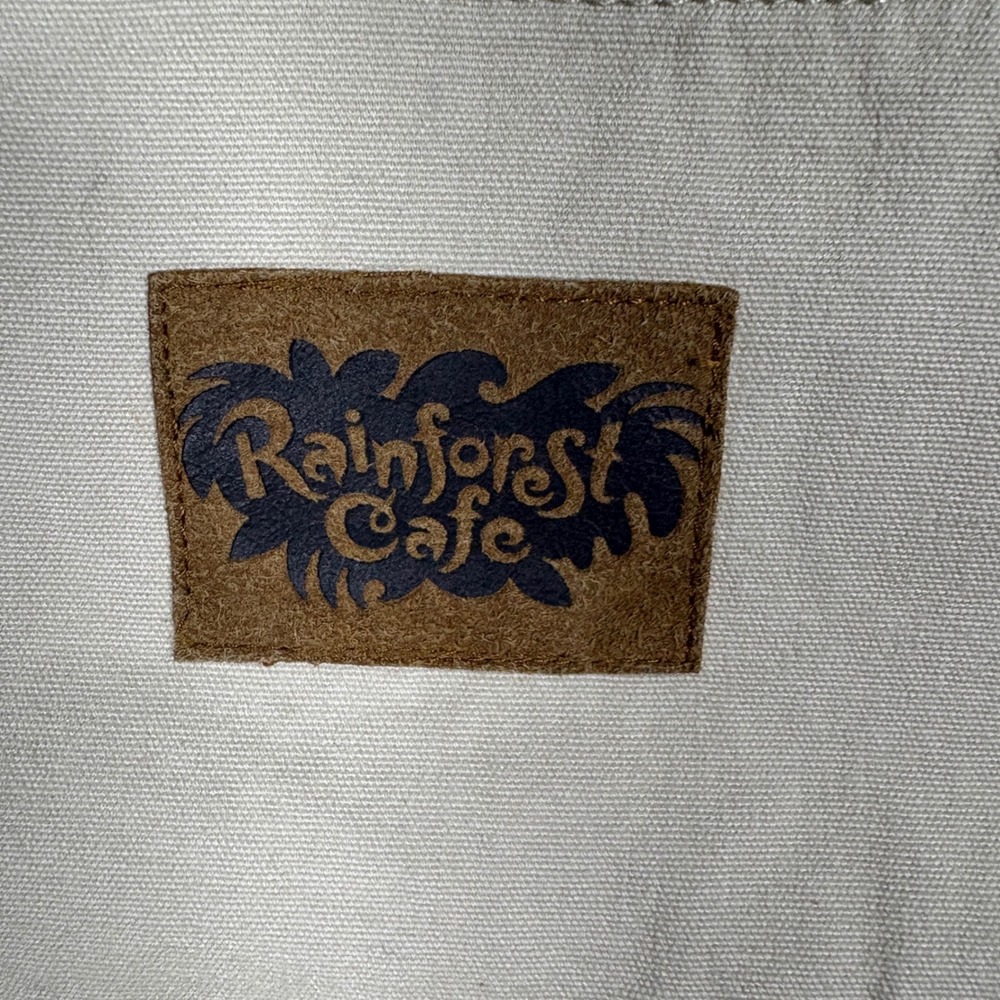 Rainforest Cafe Mens Khaki Cotton Canvas Multi Pocket Fishing Utility Vest - Picture 3 of 6